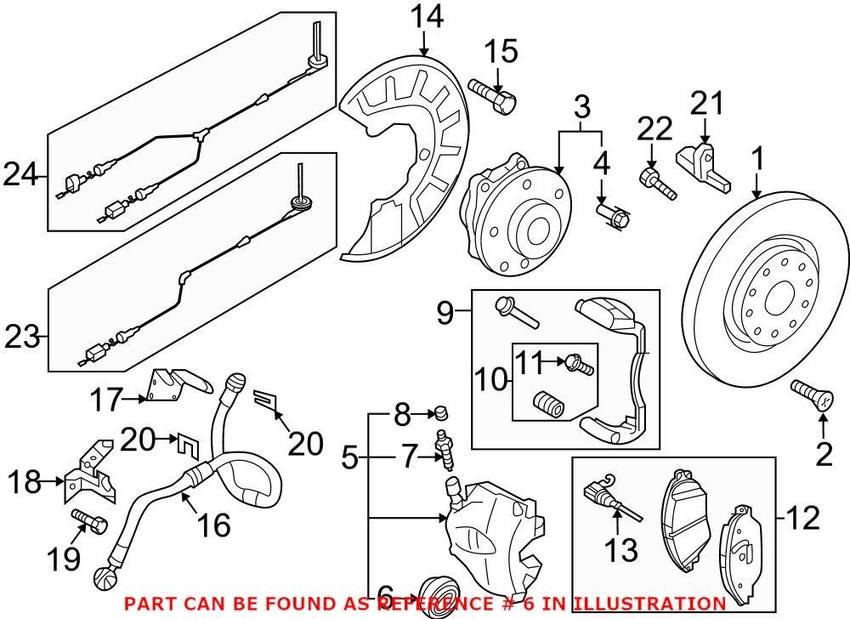 VW Disc Brake Caliper Seal Kit 5Q0698471B